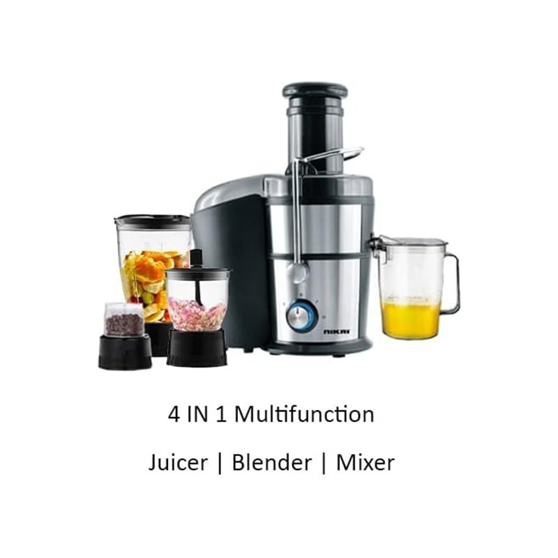 Nikai NFP881G 4-in-1 Food Processor 1.6L Glass Jar 800W
