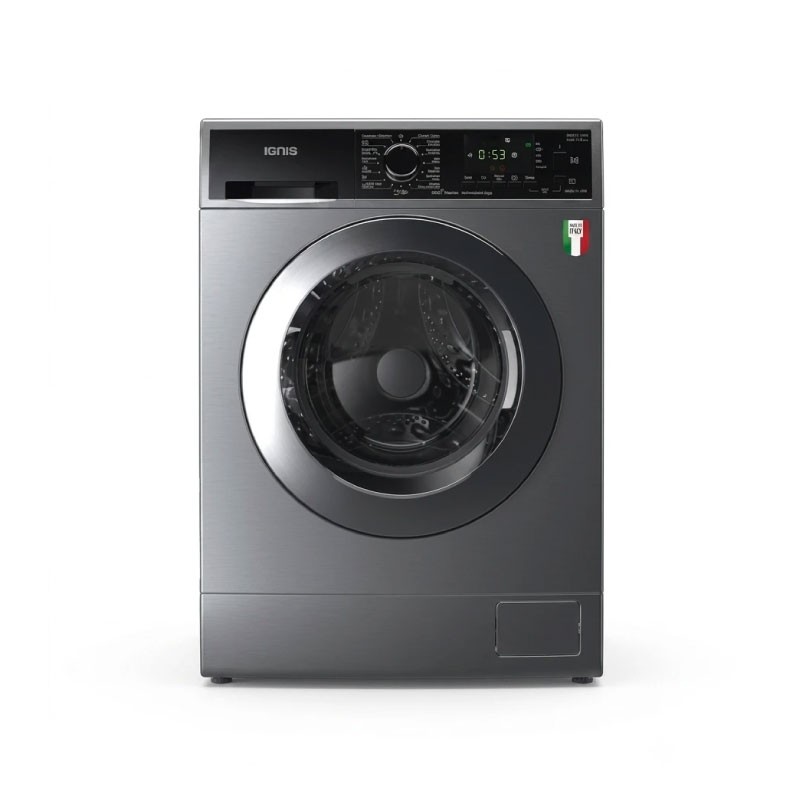 IGNIS IGW11JFIS 11kg 1400 RPM Inverter Front Load Washing Machine Silver