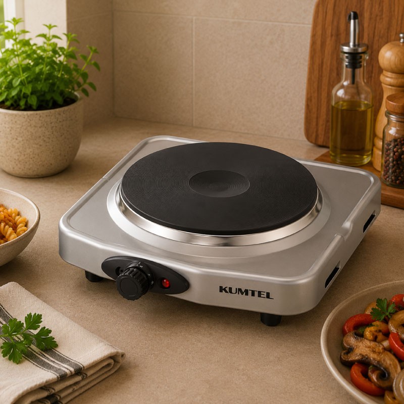 KUMTEL LX-7001 Single Electric Hot Plate 1500W - Black