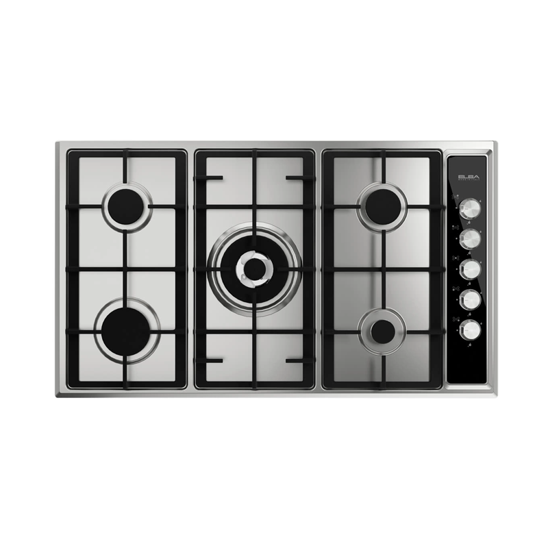 ELBA EN 95-54V AND 90cm 5-Burner Anthracite Built-In Gas Hob