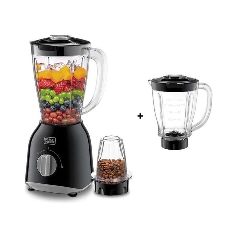 BLACK+DECKER BX365J-B5 400W 1.5L Blender with Grinder & Extra Jar