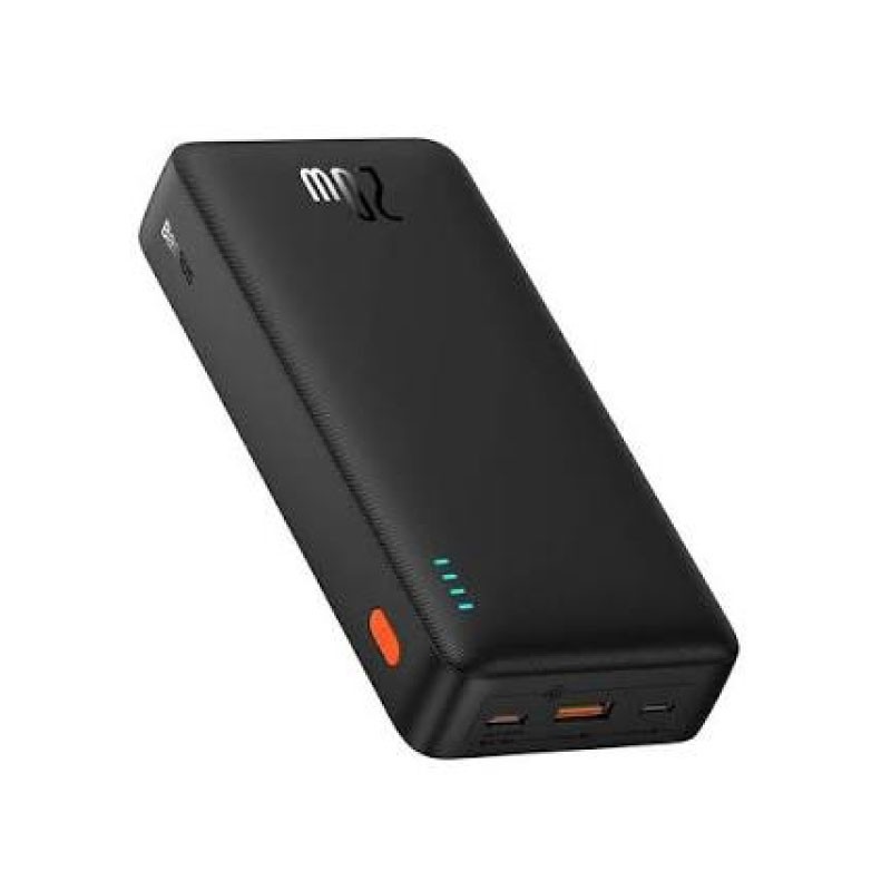 باور بانك بيسوس سعة 20000mAh قدرة 20 واط لون أسود